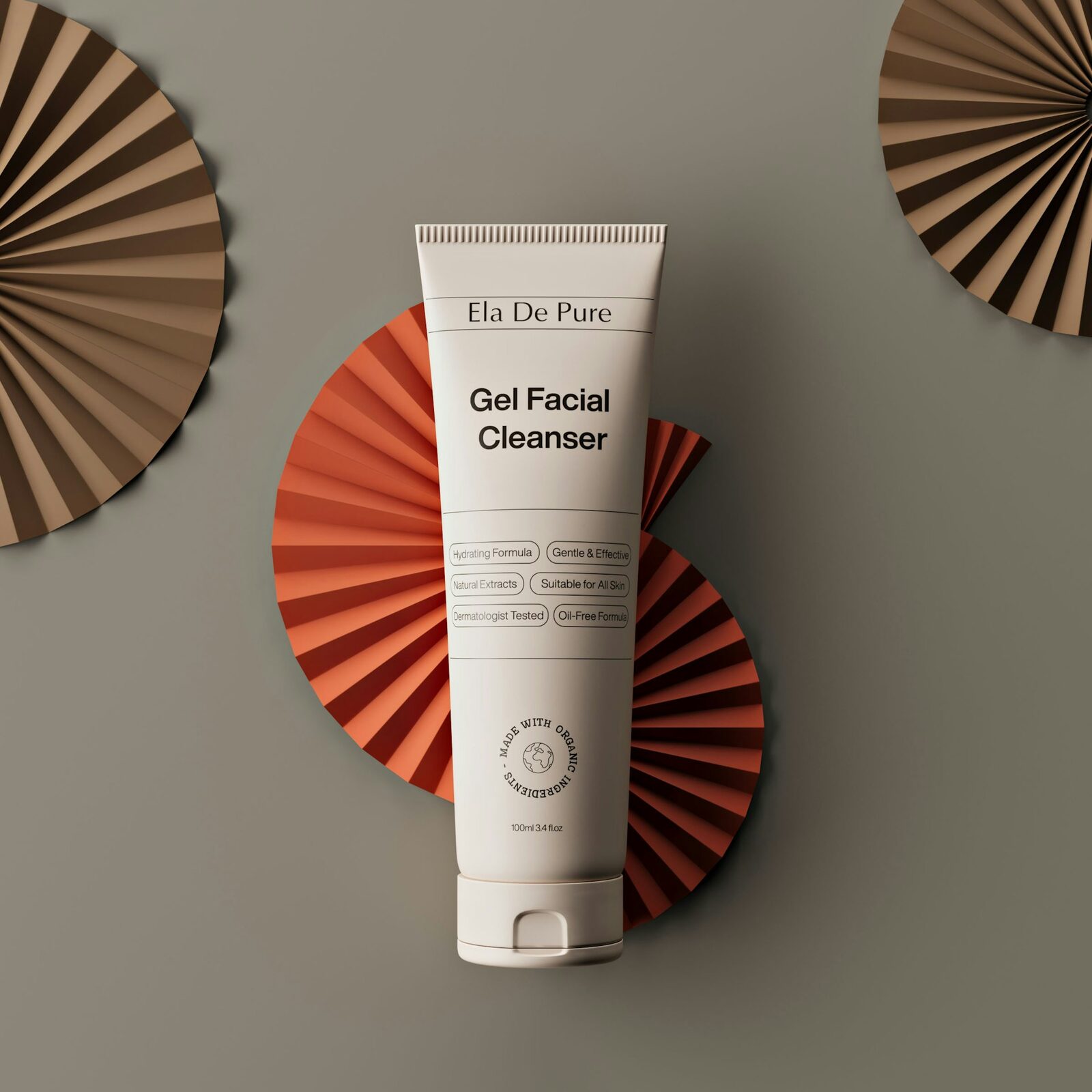 Rice ferment skincare products styled on a clean editorial surface.